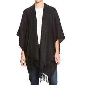 Echo‎ Bouclé Cape, Shawl, Wrap, Sweater, Black, Super Comfy Warm, One size NWT